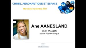 Ane AANESLAND –  La propulsion électrique : de la propulsion classique à la micro-propulsion